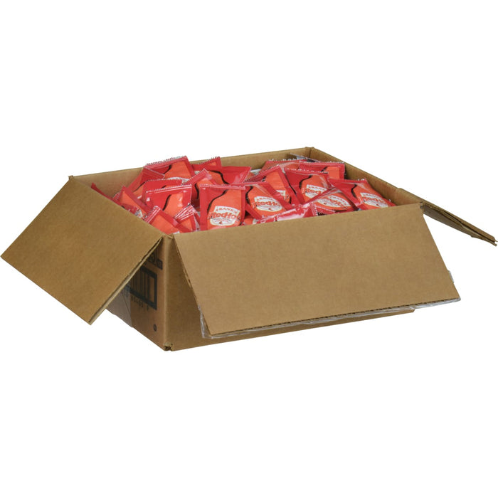 A box of Frank's RedHot Original Hot Sauce single-serving packets.