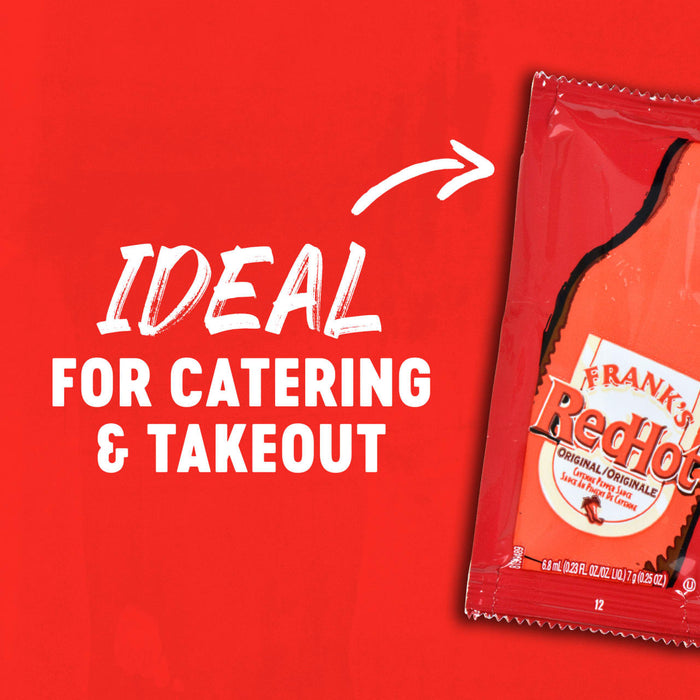 White text on a red background that says 200 single-serve packets.