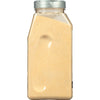 A plastic jar of granulated garlic.