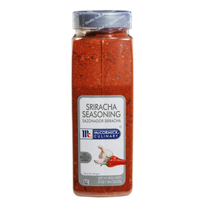 A bottle of McCormick Culinary Sriracha Seasoning.