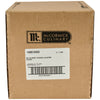 A brown cardboard shipping case for Mccormick Culinary Crushed Jalapeno Pepper, 11.28 Oz, is shown with a white label detailing the product information.