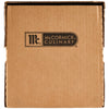 The cardboard shipping case for the Mccormick Culinary Sweet &amp; Smoky Naturally Flavored Black Currant Seasoning, 28 Oz, is shown with the McCormick Culinary logo printed on the side.