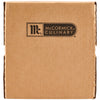 A brown cardboard shipping case for Mccormick Culinary Sweet &amp; Smoky Naturally Flavored Black Currant Seasoning, 28 Oz, is shown with the McCormick Culinary logo printed on the side.