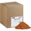 A large cardboard box of Mccormick Culinary Ground Cumin sits next to a pile of the reddish-brown spice powder.