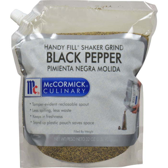 McCormick Culinary Handy Fill Shaker Grind Black Pepper, 2.0 lb