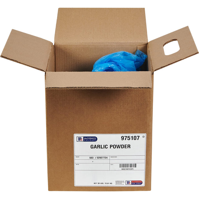 A box of McCormick for Chef Garlic Powder.
