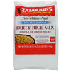 A bag of Zatarains Dirty Rice Mix a New Orleans style rice mix with 50% less sodium.