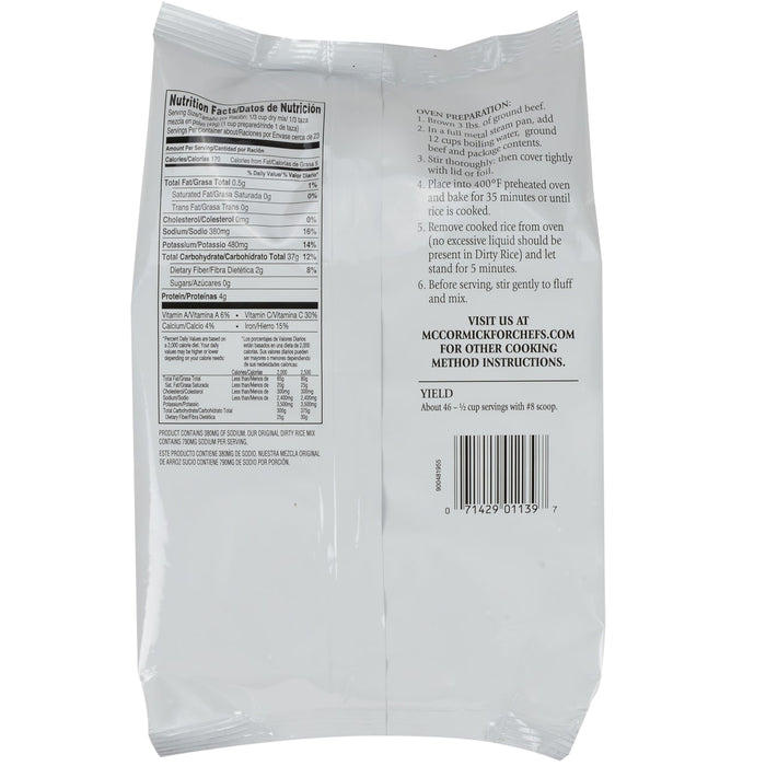 Zatarain's Reduced Sodium Dirty Rice Mix, 40.0 oz