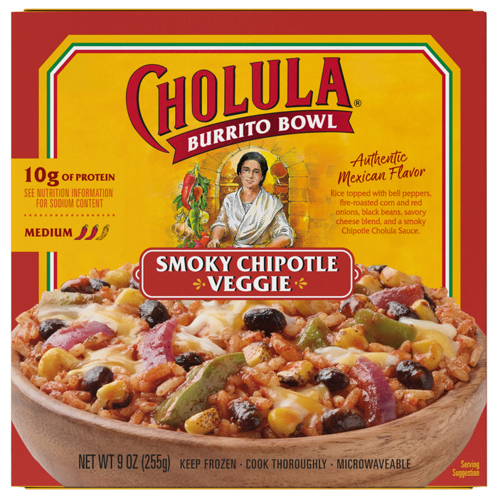 Cholula® Smoky Chipotle Veggie Frozen Burrito Bowl, 9 oz