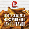Lawry's logo with a pile of seasoned french fries.