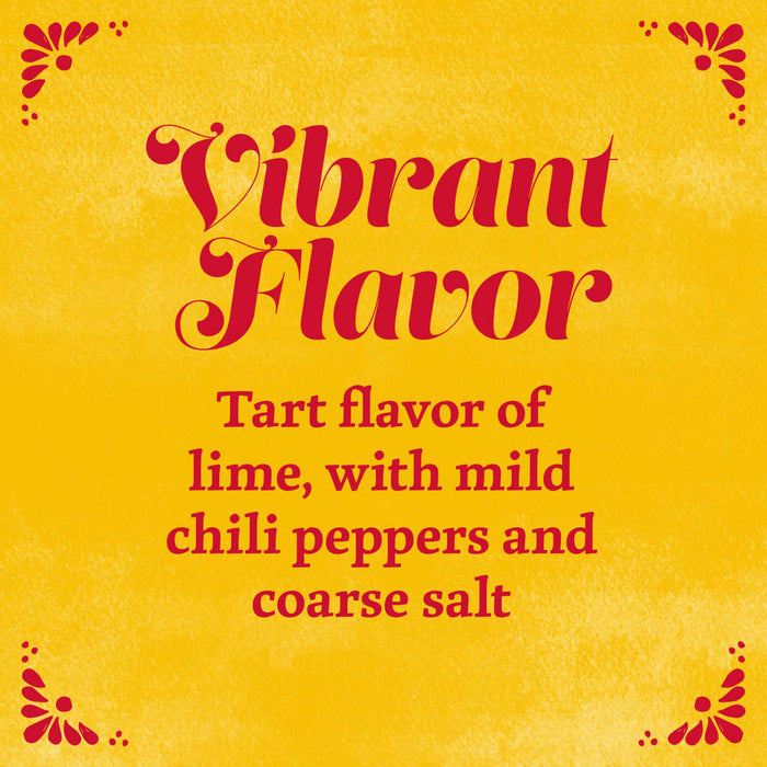 Vibrant Flavor a text graphic with a yellow background and red text.