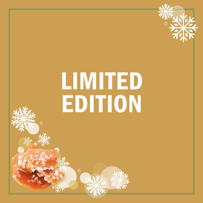 A gold background with white snowflakes and the text LIMITED EDITION in white.