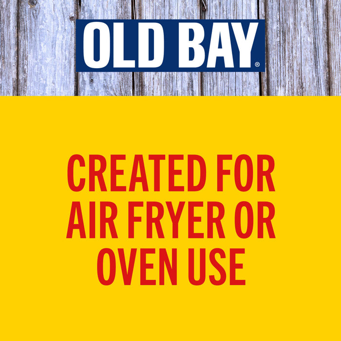 Old Bay seasoning logo with the text Created for Air Fryer or Oven Use.