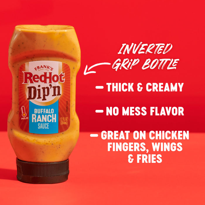 White text on a red background that says Dip, Dunk, Spread with white lines on either side.