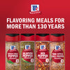 A variety of McCormick crushed pepper products are displayed highlighting the brands 130-year history of flavoring meals.
