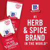 McCormick Pure Vanilla Extract packaging with the McCormick logo and the text #1 Herb &amp; Spice Brand in the World.