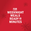 This image promotes quick and easy weeknight meals that are ready in minutes.