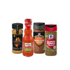 This image features a collection of McCormick and Franks RedHot seasonings and hot sauces including Aji Amarillo Seasoning Dill Pickle Hot Sauce Brown Sugar Bourbon Seasoning and JalapeA?o Pepper Crushed.