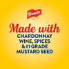 French's mustard label highlighting that it is made with Chardonnay wine, spices, and #1 grade mustard seed.