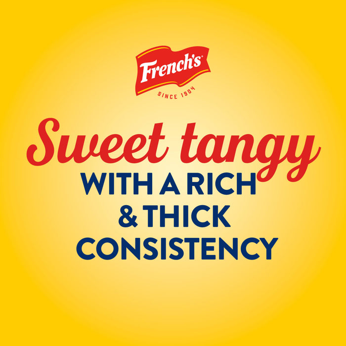 French's logo and text describing the product as sweet tangy with a rich and thick consistency.