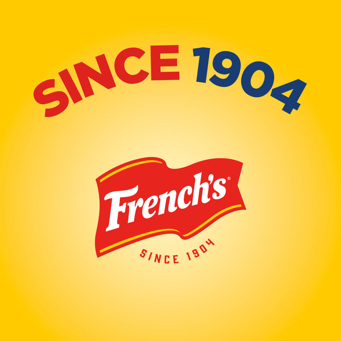 The French's brand logo, established since 1904, is displayed against a yellow background.