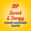 French's Sweet &amp; Tangy Honey Mustard Sauce label on a yellow background.