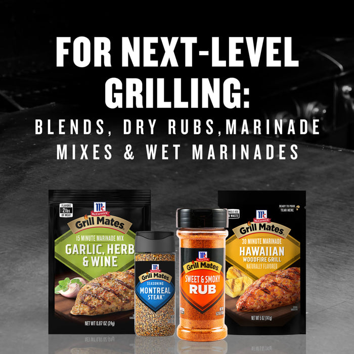 McCormick Grill Mates products for next-level grilling including marinade mixes seasonings and dry rubs.