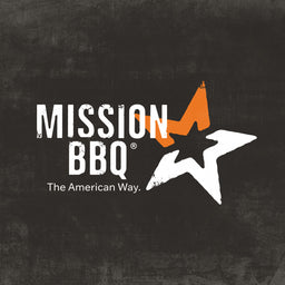 The Mission BBQ logo, representing the Mission Bbq Iw Dtc Pack Bundle Dtcmbbqvp, features the words MISSION BBQ and The American Way next to a stylized orange and white star on a dark textured background.