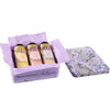 A Bridgerton by McCormick gift set includes Sweet Lemon, Strawberries &amp; Cream, and Lavender Vanilla finishing sugars in a decorative tin.