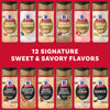 An advertisement for McCormick's 12 Signature Sweet &amp; Savory Flavors, with a top row of finishing sugars (Salted Caramel, Blueberry &amp; Lemon, Cinnamon Roll, Chocolate Hazelnut, Strawberry, Vanilla Cake) and a bottom row of finishing salts (Honey Chipotle, Applewood Smoked Salt &amp; Bacon, Brown Butter, Smoky Garlic &amp; Rosemary, Zesty Lemon, Ranch).