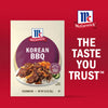 A package of McCormick Korean BBQ Seasoning Mix belonging to the Dtc Bundle is displayed against a red background featuring the slogan The Taste You Trust.