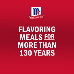 A graphic illustration featuring the McCormick logo and the text FLAVORING MEALS FOR MORE THAN 130 YEARS against a solid red background for the Dtc Bundle.