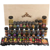 A comprehensive collection of McCormick Grill Mates seasonings and marinades is displayed in front of a large wooden crate featuring the brand logo.