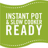A green label with white text that says Instant Pot &amp; Slow Cooker Ready