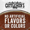 A logo for Cattlemen\s BBQ with the tagline No Artificial Flavors or Colors.