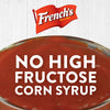 A bowl of Frenchs ketchup with the words No High Fructose Corn Syrup on top.
