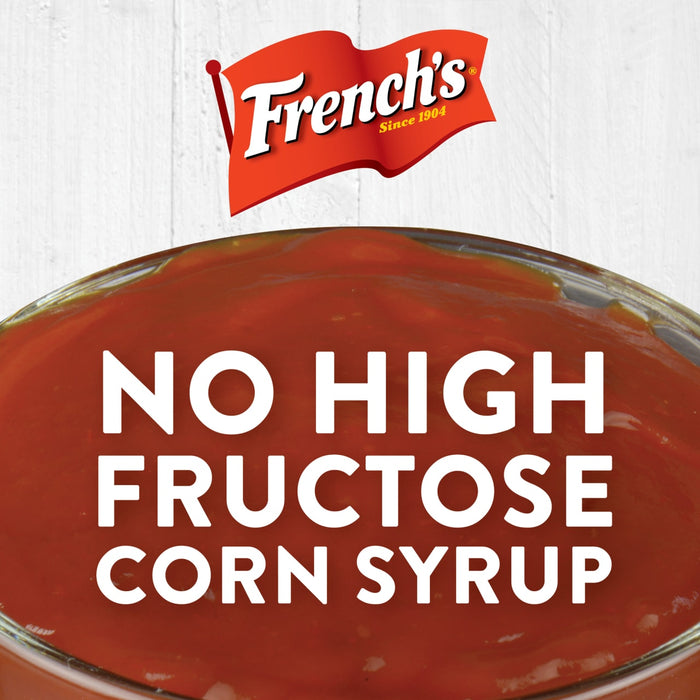 A bowl of Frenchs ketchup with the words No High Fructose Corn Syrup on top.