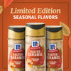 A promotional image for McCormick's Limited Edition Salted Caramel seasoning.