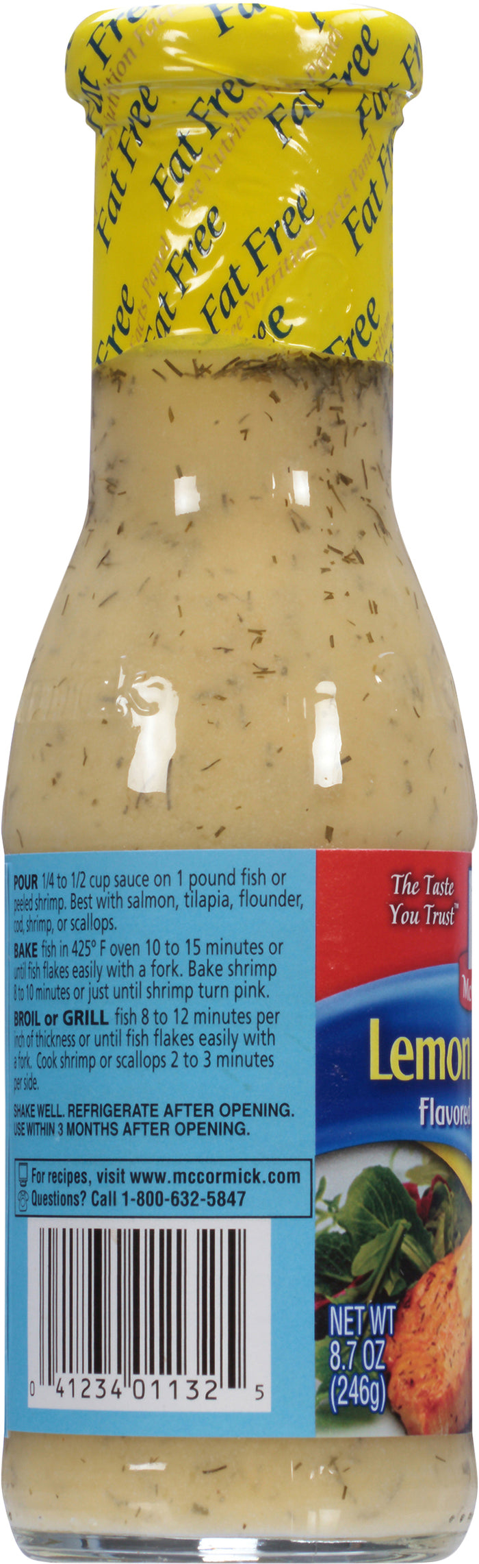 McCormick® Golden Dipt® Lemon Butter Dill Fat Free Seafood Sauce, 8.7 fl oz