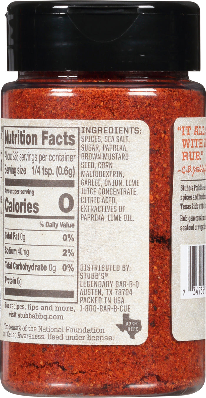 Stubb's® Pork Rub, 5.07 oz