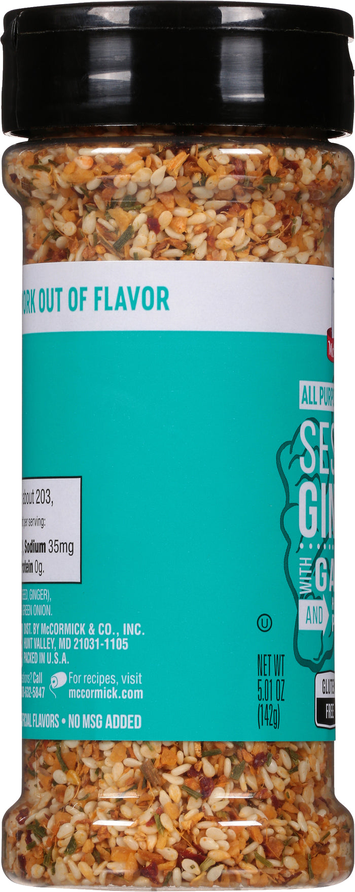 McCormick® Sesame Ginger with Garlic and Himalayan Pink Salt All Purpose Seasoning, 5.01 oz