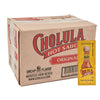 A box of Cholula Original Hot Sauce with a single serving packet.
