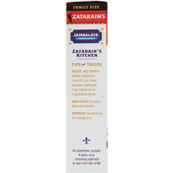 Zatarain's® Reduced Sodium Jambalaya Rice Dinner Mix, 12 oz
