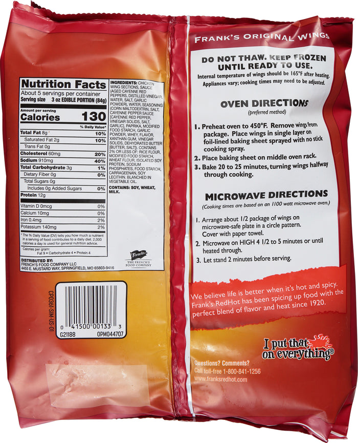 Frank's RedHot® Original Chicken Wings, 22 oz