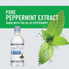 A bottle of McCormick Culinary Pure Peppermint Extract with a green peppermint leaf and water droplets.