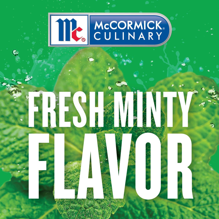 McCormick Culinary logo with a fresh minty flavor text over a green background.