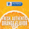 McCormick Culinary logo with a fresh orange slice and the text Fresh, Authentic Orange Flavor.