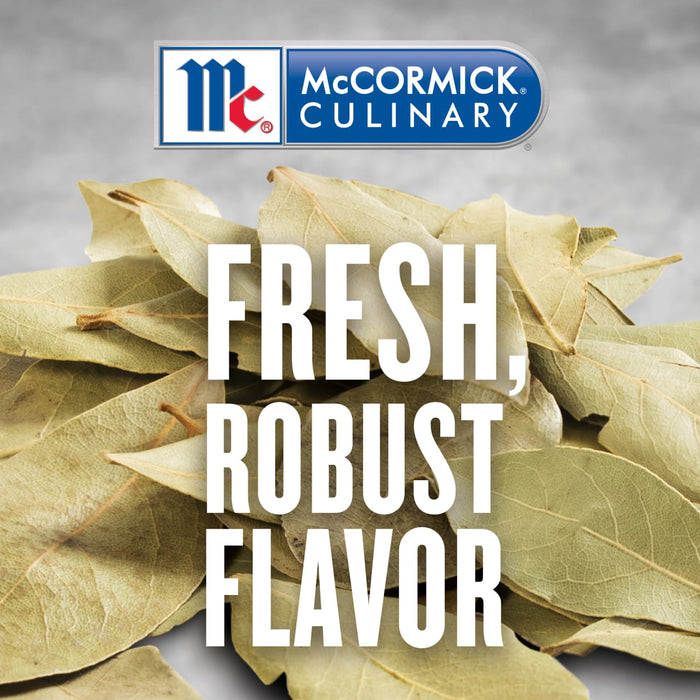 McCormick Culinary logo with a pile of bay leaves and the text Fresh, Robust Flavor.