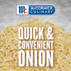 McCormick Culinary Quick &amp; Convenient Onion is a pile of dried onion flakes.