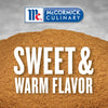 McCormick Culinary logo with a pile of brown sugar and the text Sweet &amp; Warm Flavor